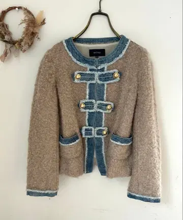 맥피 노카라 데님 자켓