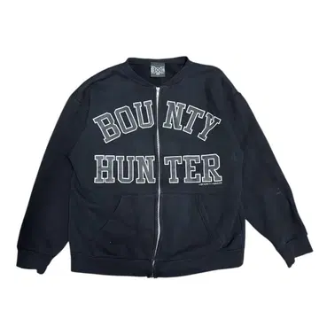 BOUNTY HUNTER 해골 지퍼 맨투맨 블랙 L 사이즈