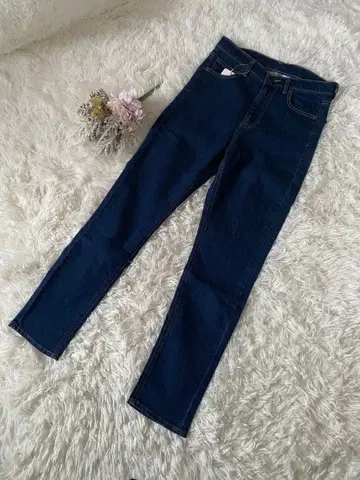 택 포함 illi edited KBF 스키니 데님 다크 블루 38