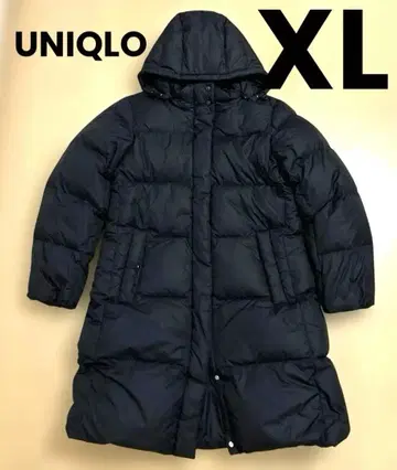 UNIQLO 롱 다운 블랙 다운 페더 벤치 코트 포멀