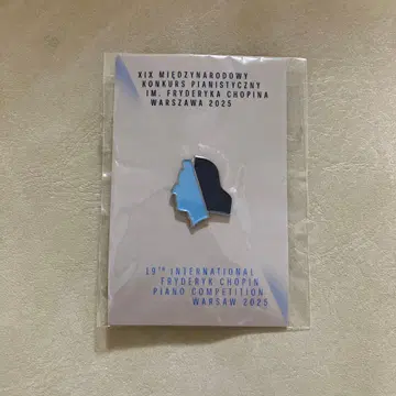 새상품 오사카 간사이 만박 쇼팽 핀 배지 폴란드관 쇼팽 콩쿠르