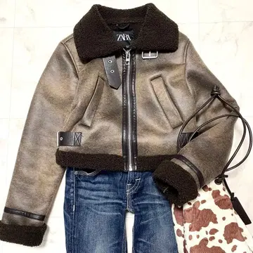 새상품급 ZARA 빈티지풍 더블 페이스 숏 자켓 신축성 XS