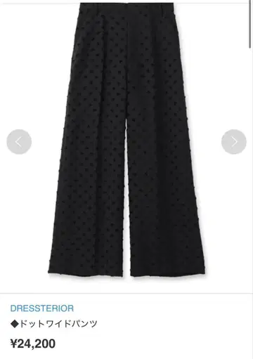 드레 스테리아 도트 자카드 와이드 팬츠