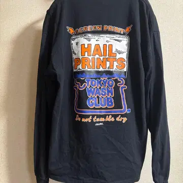 HAIL PRINTS TOKYO WASH CLUB 롱 슬리브 티셔츠