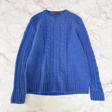 corsini 콜시니 캐시미어 100 크루넥 케이블 니트 46