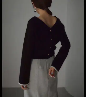 EMMEL REFINES 2WAY 블랙 가디건