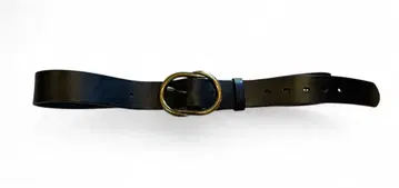 CRYS 골드 버클 가죽 벨트 블랙 가죽