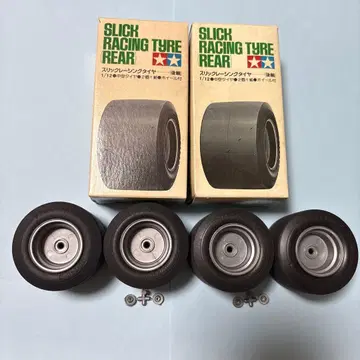 타미야 1/12 슬릭 타이어 후륜 No.7015, 2개 세트 2점