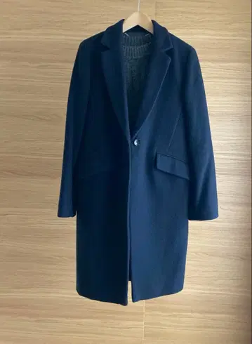ROPE 네이비 울 체스터 코트 코쿤 38