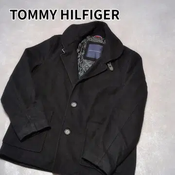 TOMMY HILFIGER 블랙 P 코트
