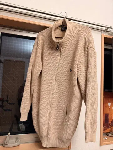 랄프 로렌 집업 니트 자켓 베이지 L