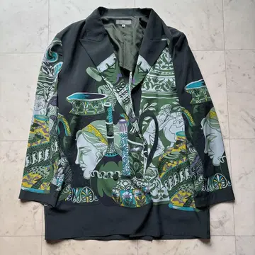 토쿠코 프리미어볼 더블 테일러드 자켓 올 패턴 인물 패턴