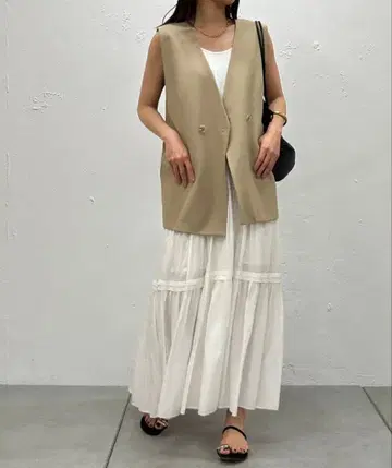 [새상품급] Loungedress 라운지 드레스 노카라 베스트 자켓