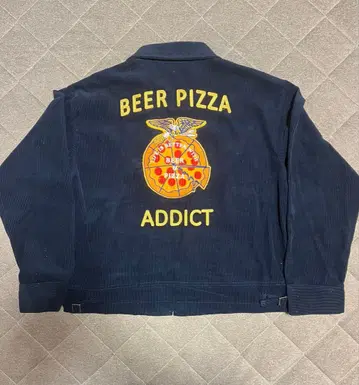BEER PIZZA ADDICT 코듀로이 자켓