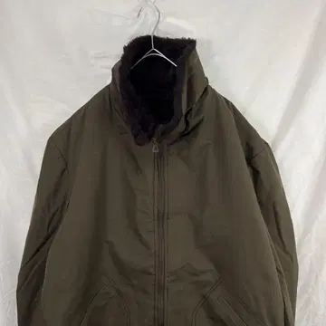 70s 80s 테르갈 보아 안감 집업 하이넥 코트