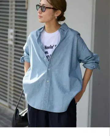 프레임워크 바지 셔츠 색스 블루