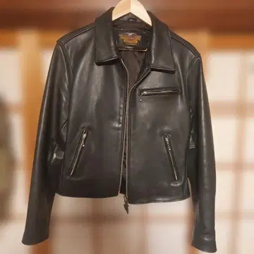 블랙 가죽 싱글 라이더 자켓 M 사이즈