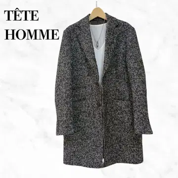 TETE HOMME 체스터 코트 울 코트 그레이 계열 고급스러움