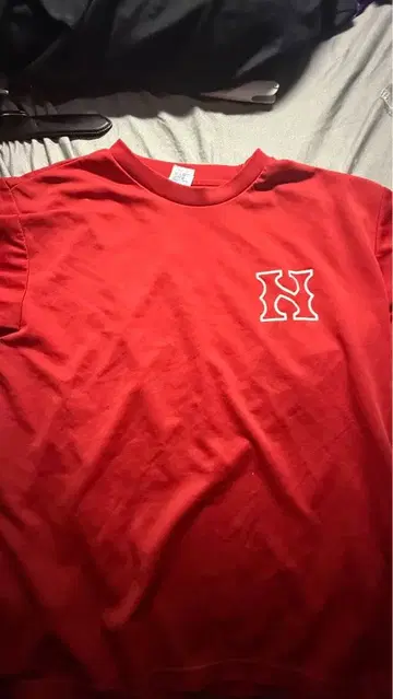 일본 대학 배구팀 티셔츠 XL 빨간색