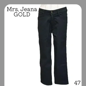 Mrs. Jeana GOLD 일본제 데님 팬츠 블랙