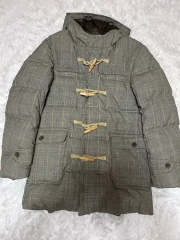 그린 라벨 릴랙싱 글렌체크 다운 자켓 토글 버튼 S