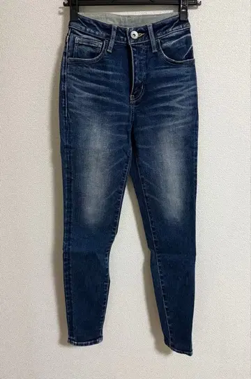 rienda 다크 블루 스키니 데님 4 포켓