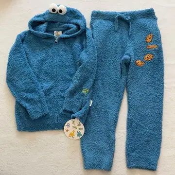 젤라또피케옴 쿠키 몬스터 후드티&롱 팬츠 세트 택 포함 M