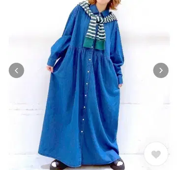 niko and - 니코앤드 데님 절개 원피스 롱 원피스