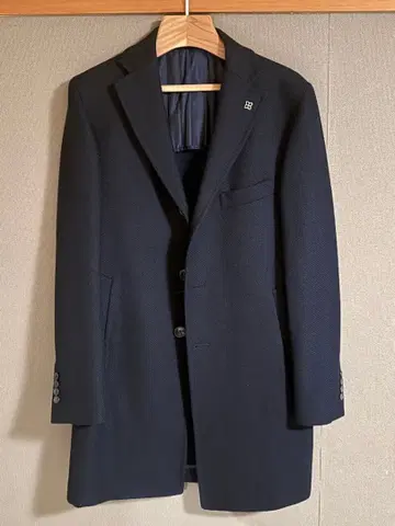 TAGLIATORE 네이비 체스터 코트