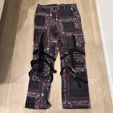 ROGIC 반다나 패턴 워크 카고 팬츠