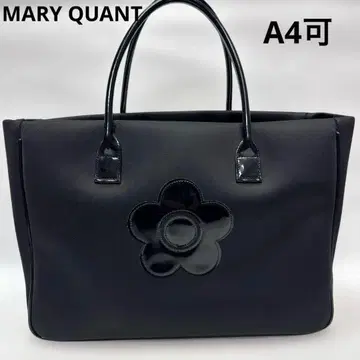 MARY QUANT LONDON 나일론 토트백 블랙 A4 수납 가능