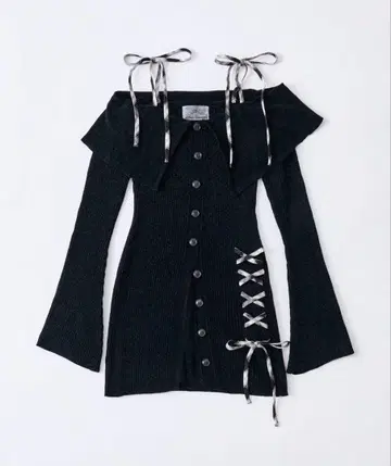 OLIVE des OLIVE 니트 원피스 블랙