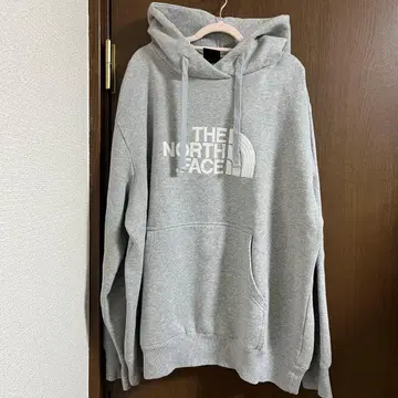 THE NORTH FACE 그레이 로고 후드티 맨투맨