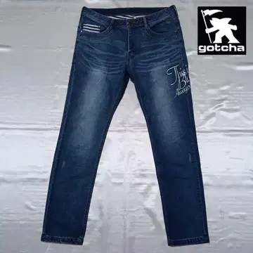 [ GOTCHA ] 갓차 자수 장식 블루진 ( XXL 90cm )