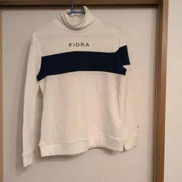 FIDRA 터틀넥 셔츠 L 화이트/네이비