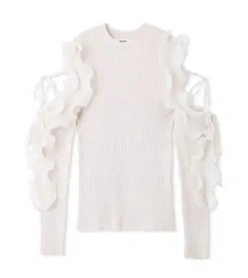 스나이델 프릴 슬리브 니트 풀오버