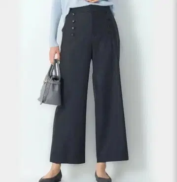 23구 파인 울 삭소니 마린 와이드 팬츠