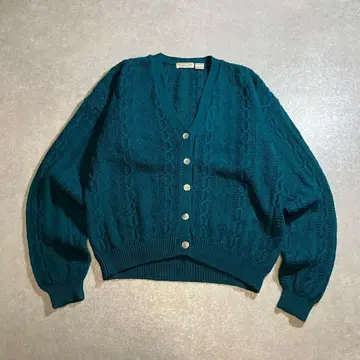 00s archive 가디건 케이블 니트 레어 컬러 울