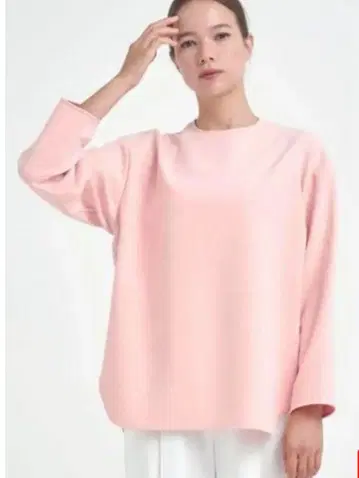 [컨디션 최상! 완판템] yori 더블 크로스 Tee 블라우스 핑크