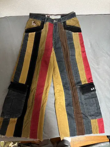 stuka(스투카) 컬러풀 스트라이프 배기 팬츠 30