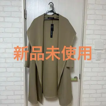 mizuiro ind 베이지 후드 부착 롱 코트