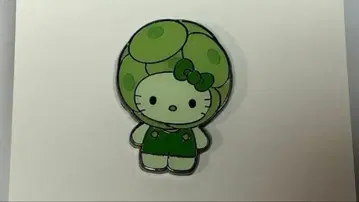 오사카 만박 일본관 한정판 해조 키티 핀 배지 산리오 미사용 칼시디스크스