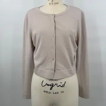 FOXEY 폭시 사이즈 표기 [ 40 ] 그레이 베이지 가디건 숏 기장