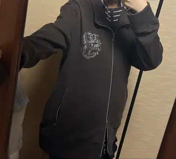 브라운 더블 집업 저지