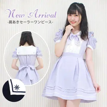 시크릿 허니 어깨 트임 세일러 원피스