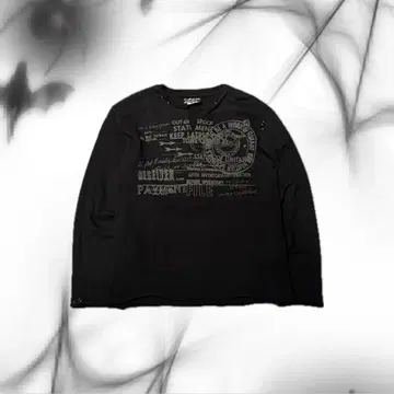 00s archive free beat y2k damaged ls tee
