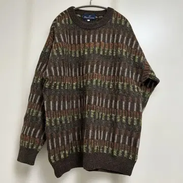 이탈리아제 BELLANDI 울 혼방 디자인 니트 스웨터 빈티지