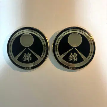 용과 같이 20주년 기념 금 도금 문장 캔뱃지 니시키야마조