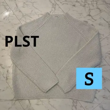 [ PLST ] 코튼 블렌드 라메 스웨터 니트 S 화이트