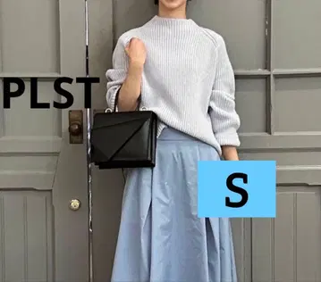 [ PLST ] 코튼 블렌드 라메 스웨터 니트 S 화이트